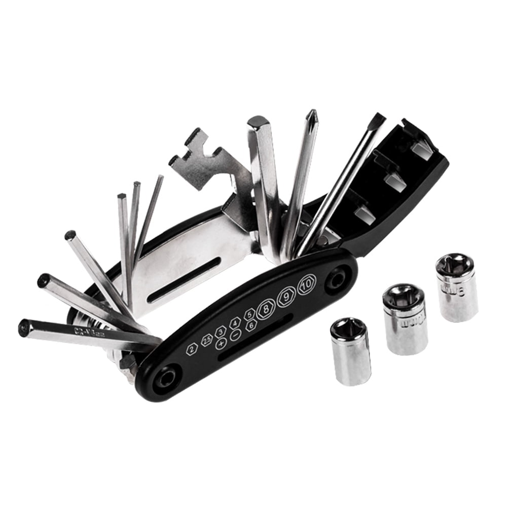 BIKE REPAIR TOOL KITS SADDLE BAG CYCLING SEAT PACK 16IN1 MULTI FUNCTION KIT USA